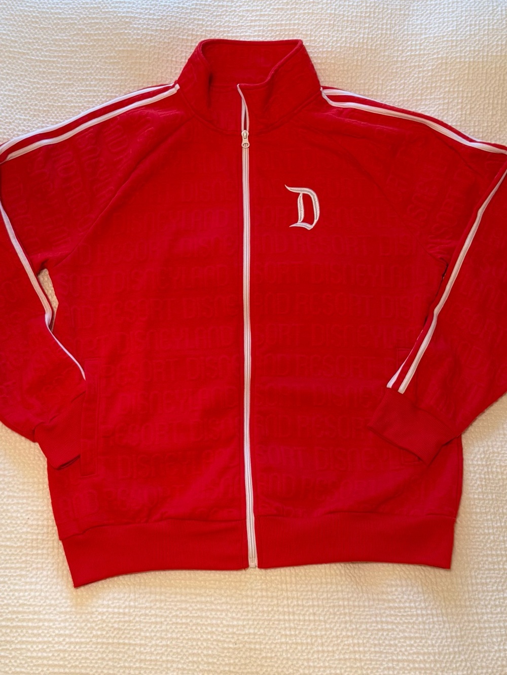 Disneyland Resort Red Logo Print Zip Jacket | Unisex | Size L